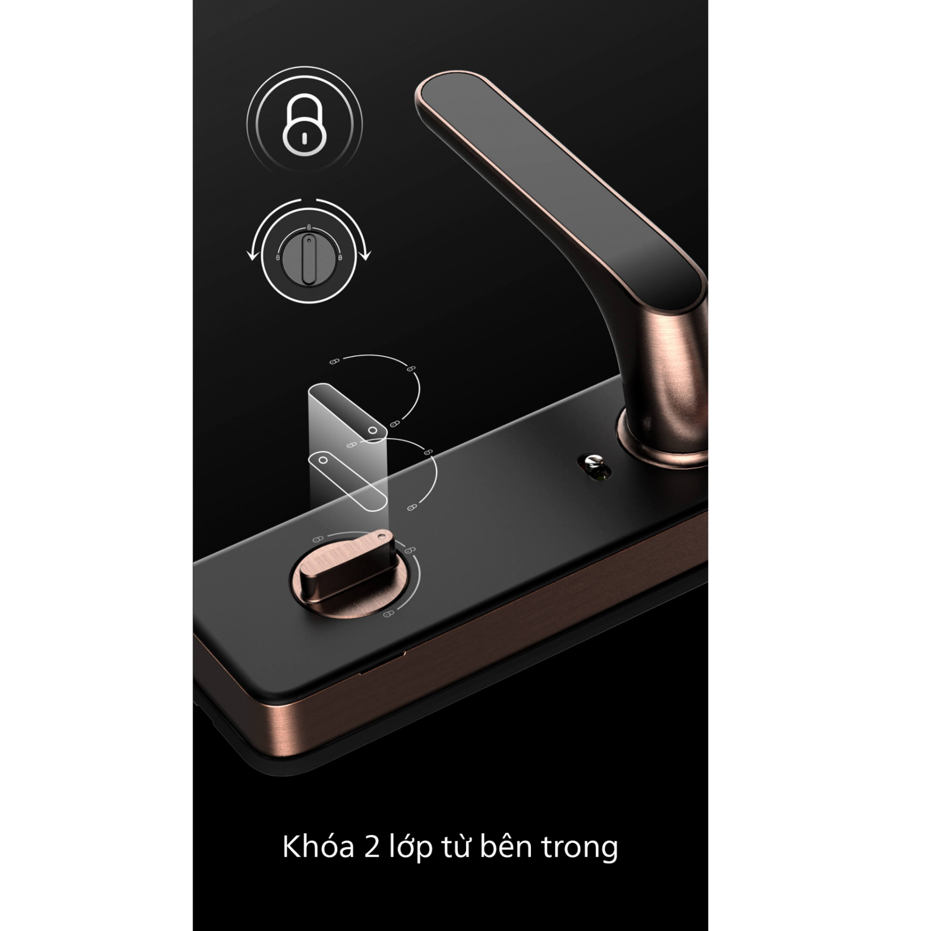 Khóa thông minh, Khóa vân tay wifi Kaadas S500-5W chốt an toàn